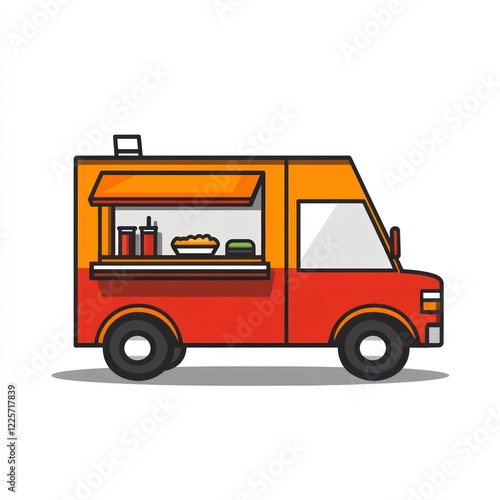 Wallpaper Mural Orange food truck, street vendor, tasty treats Torontodigital.ca