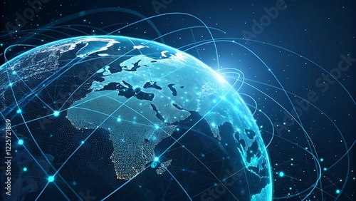 high-tech background with dynamic masterpiece of geospatial data