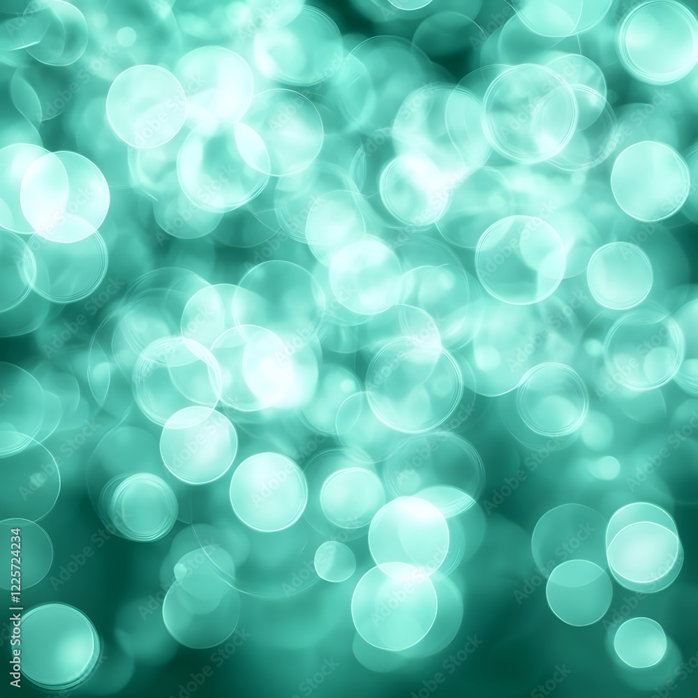 Abstract Teal Bokeh Background: Soft, Glowing Circles Abstract Teal Bokeh Background: Soft, Glowing Circles