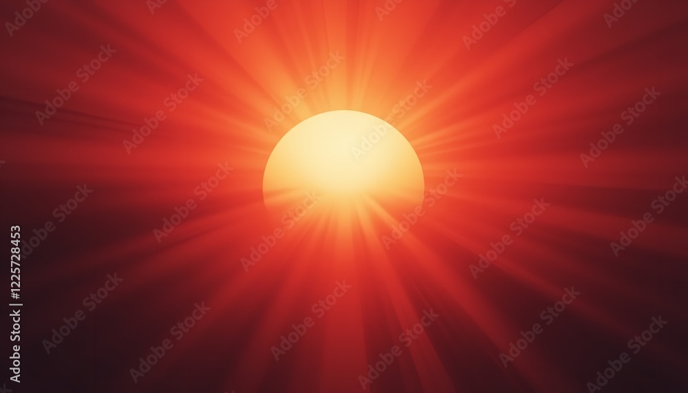 Bright Red Sun Rays Background Dramatic Light Orange Yellow Sunrise Sunset Glowing Energy Powerful Divine Warm Atmospheric Bright Red Sun Rays Background Dramatic Light Orange Yellow Sunrise Sunset Glowing Energy Powerful Divine Warm Atmospheric