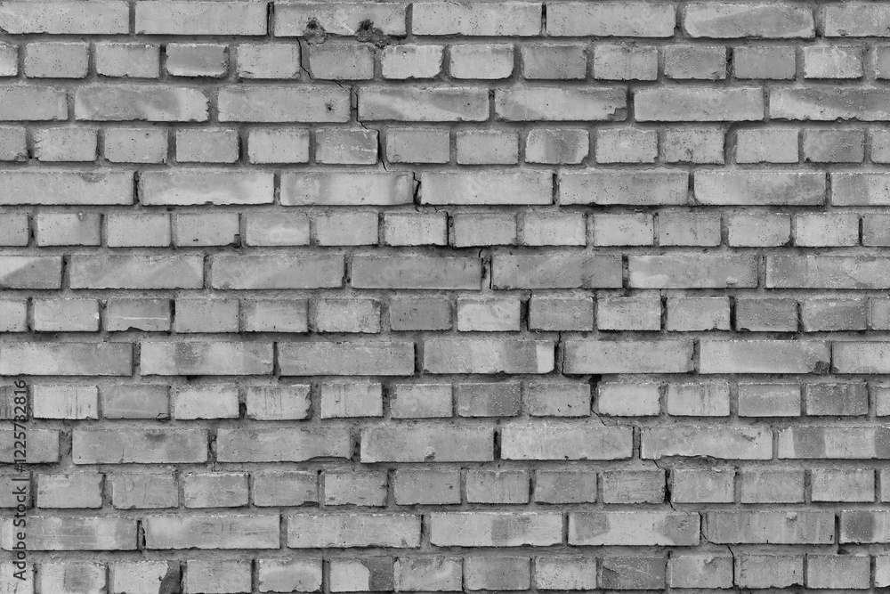 Black and white picture of an old brick house wall Black and white picture of an old brick house wall