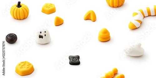 3D vector Halloween candy collection photo