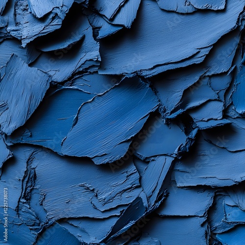 Abstract Blue Pigment Texture Background, Crushed Makeup,  Cosmetic Product, Deep Blue Paint Swatch