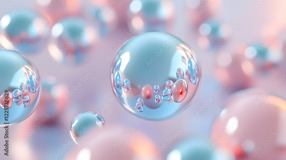 Abstract blue and pink three-dimensional background of many spheres separated from each other and resembling drops 3D illustration 3D rendering
Abstract blue and pink three-dimensional background of many spheres separated from each other and resembling drops 3D illustration 3D rendering