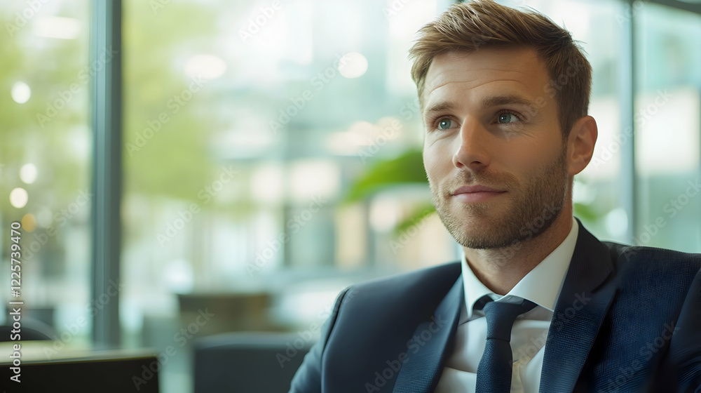 Portrait of a professional office worker in a modern corporate setting Portrait of a professional office worker in a modern corporate setting