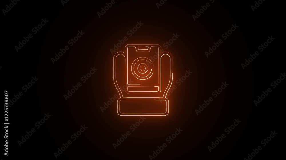 Glowing neon Smartphone free icon isolated on black background. HD Video motion graphic animation Glowing neon Smartphone free icon isolated on black background. HD Video motion graphic animation