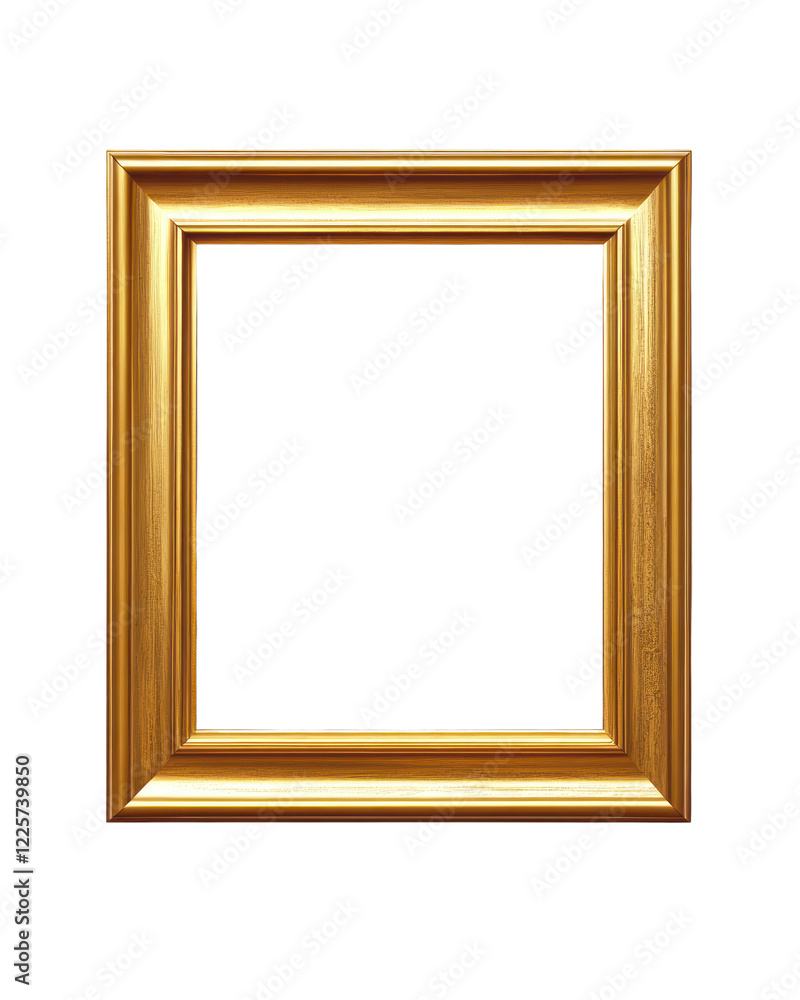 Elegant golden frame with a blank space ready for artwork or photos, isolated on a transparent background. PNG Elegant golden frame with a blank space ready for artwork or photos, isolated on a transparent background. PNG