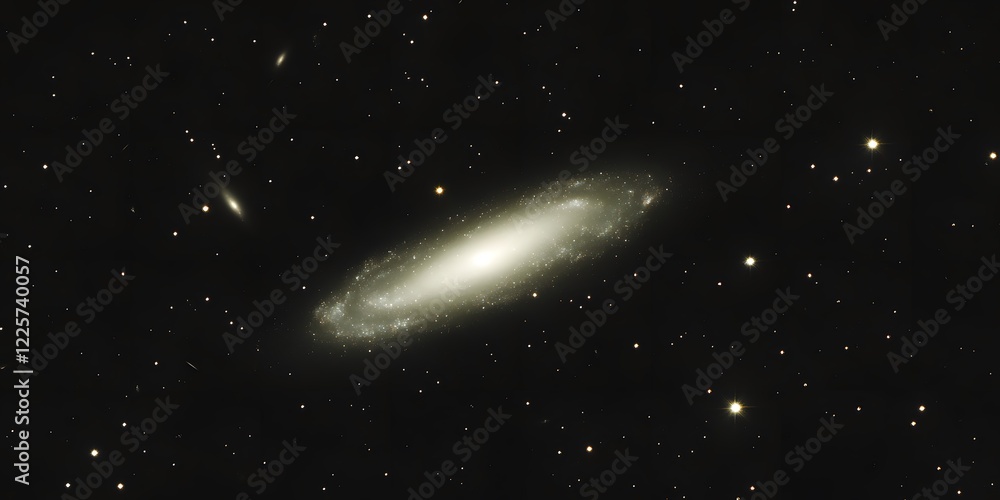 Naklejka premium Stunning Spiral Galaxy in Deep Space Astrophotography