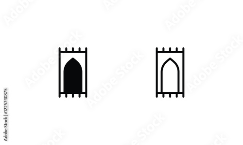 Mat  icons set vector stock illustration