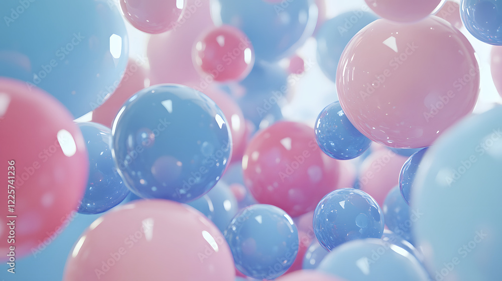 Abstract blue and pink three-dimensional background of many spheres separated from each other and resembling drops 3D illustration 3D rendering
Abstract blue and pink three-dimensional background of many spheres separated from each other and resembling drops 3D illustration 3D rendering