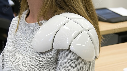 Compact shoulder sensor for physical wellness and recovery monitoring photo