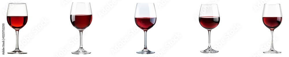 Set, Collection of Glass of red wine Isolated on Transparent Background PNG. Set, Collection of Glass of red wine Isolated on Transparent Background PNG.