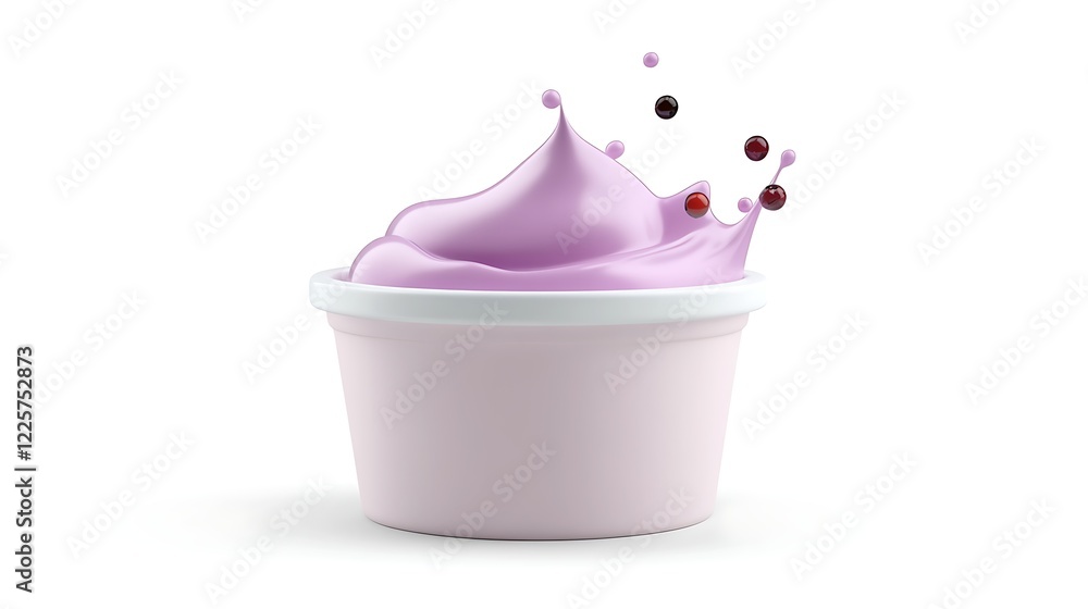 Blueberry yogurt splash with fruit Blueberry yogurt splash with fruit