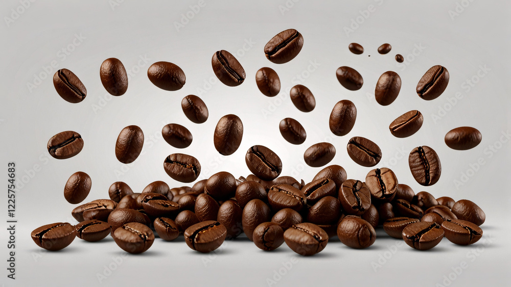 Obraz premium coffee beans on a white background. coffee background