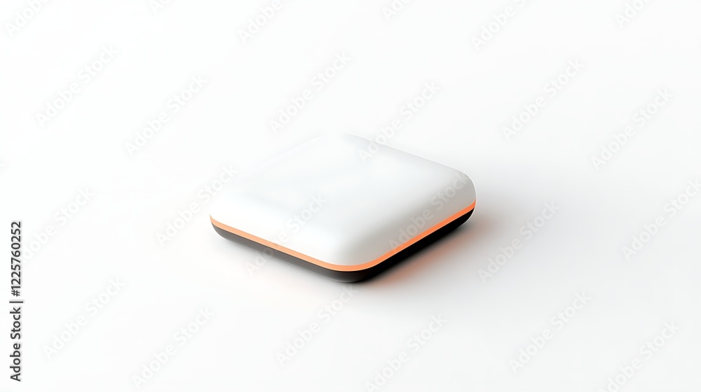 3D Property Line Icon with Glowing Edges 3D Render 3D Property Line Icon with Glowing Edges 3D Render