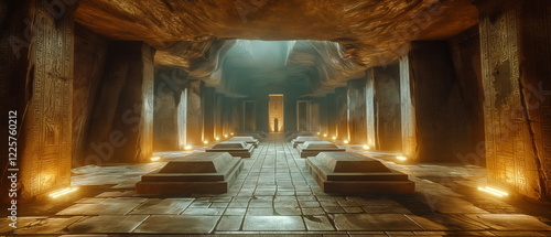 The huge monumental sarcophagi of the Serapeum of _003 photo