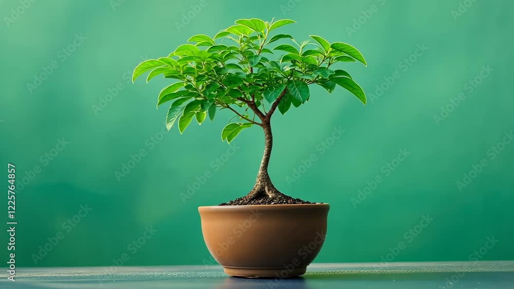 Minimalist Bonsai On Green Screen Background Featuring A Small Potted Tree In A Zen-Inspired Atelier With Tranquil Atmosphere And Vibrant Green Foliage Highlighting Nature And Simplicity Minimalist Bonsai On Green Screen Background Featuring A Small Potted Tree In A Zen-Inspired Atelier With Tranquil Atmosphere And Vibrant Green Foliage Highlighting Nature And Simplicity