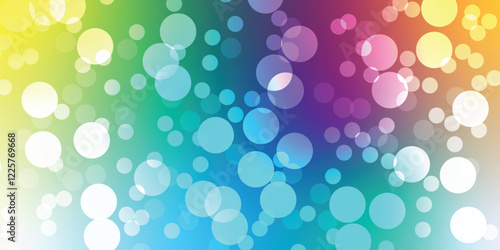 Colorful bokech, circles, abstract background bokeh effects in various colors design. Vector illustration