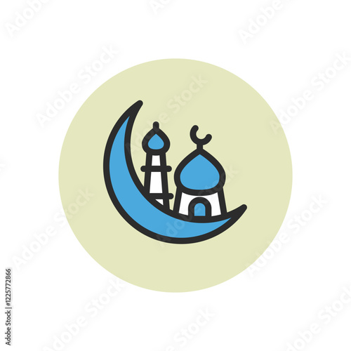 Moon  icon vector stock illustration