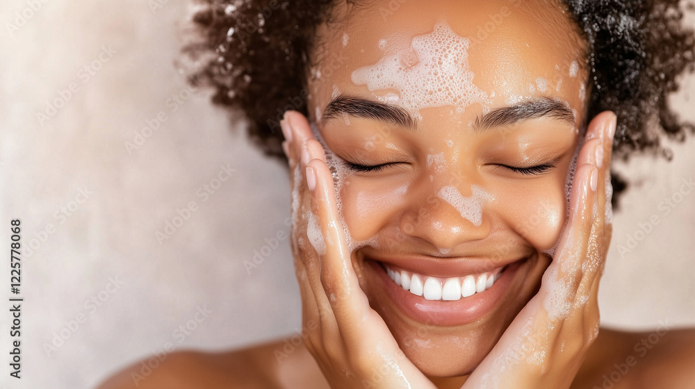 Woman doing skincare routine
Woman doing skincare routine