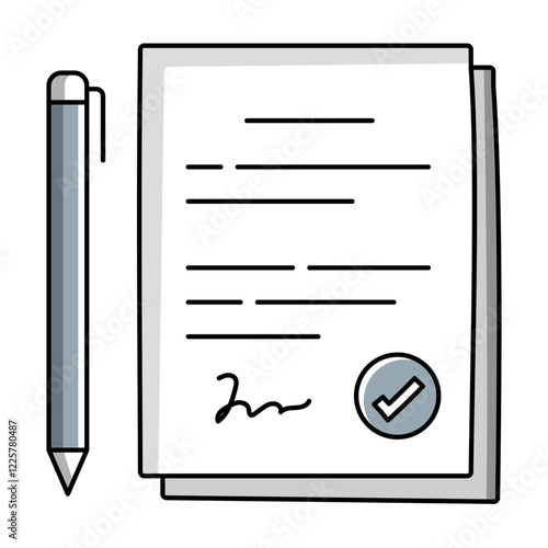 Documents Icon. Official Paperwork and Digital Records Illustration for Business and Administration.