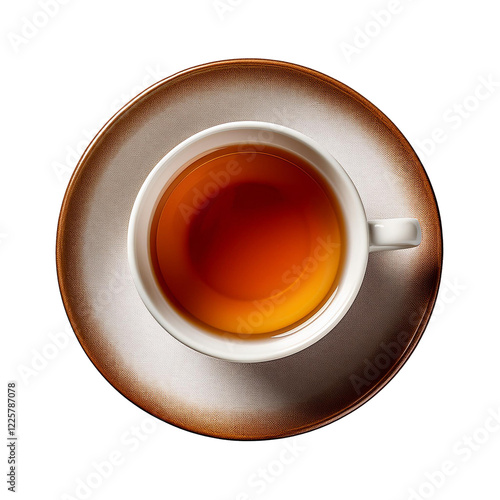 Obraz na płótnie top view of a cup of tea w salonie