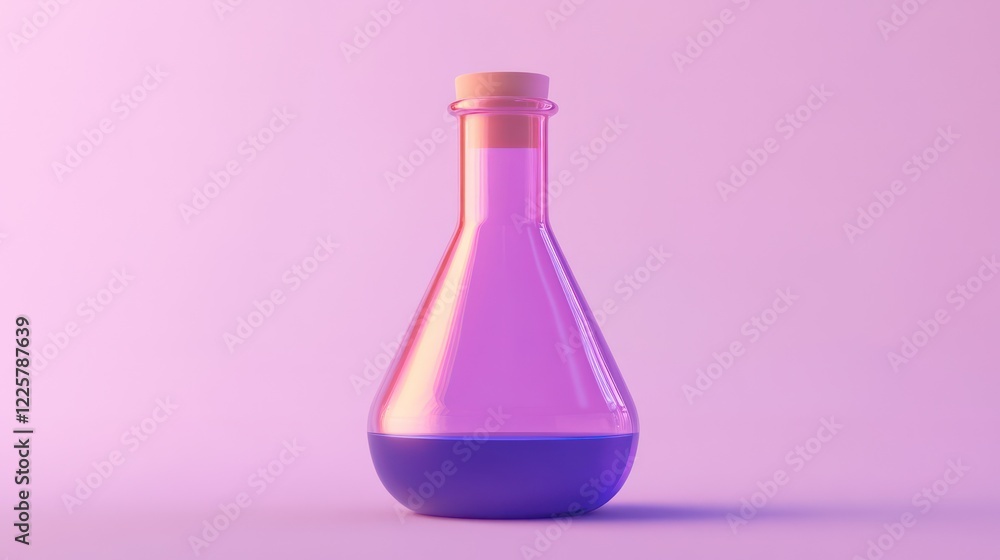 3d Flask Test tube icon. Minimal Cartoon Chemical glasses test tube analysis 3D render 3d Flask Test tube icon. Minimal Cartoon Chemical glasses test tube analysis 3D render