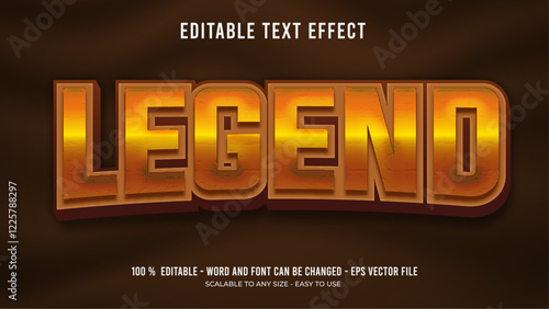 legend editable text effect