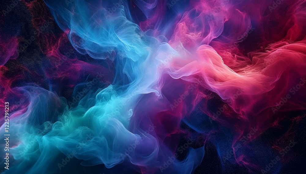 Fototapeta premium 오로라보다 화려한 색상의 플라즈마 구름이 우주를 채운 장면