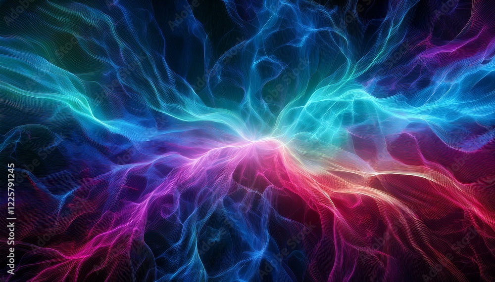 Obraz premium 오로라보다 화려한 색상의 플라즈마 구름이 우주를 채운 장면