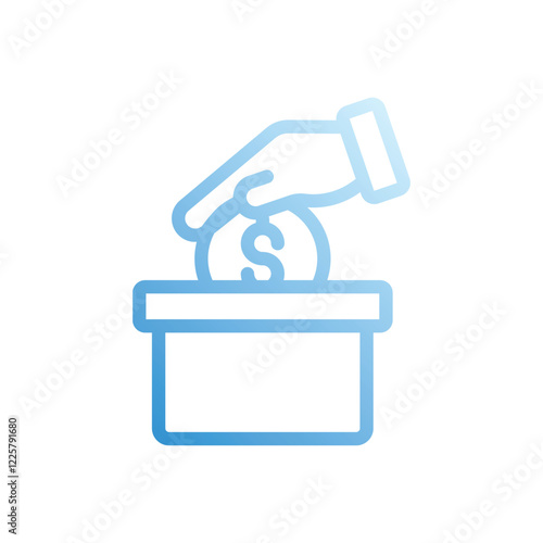 Dollar  icon vector stock illustration