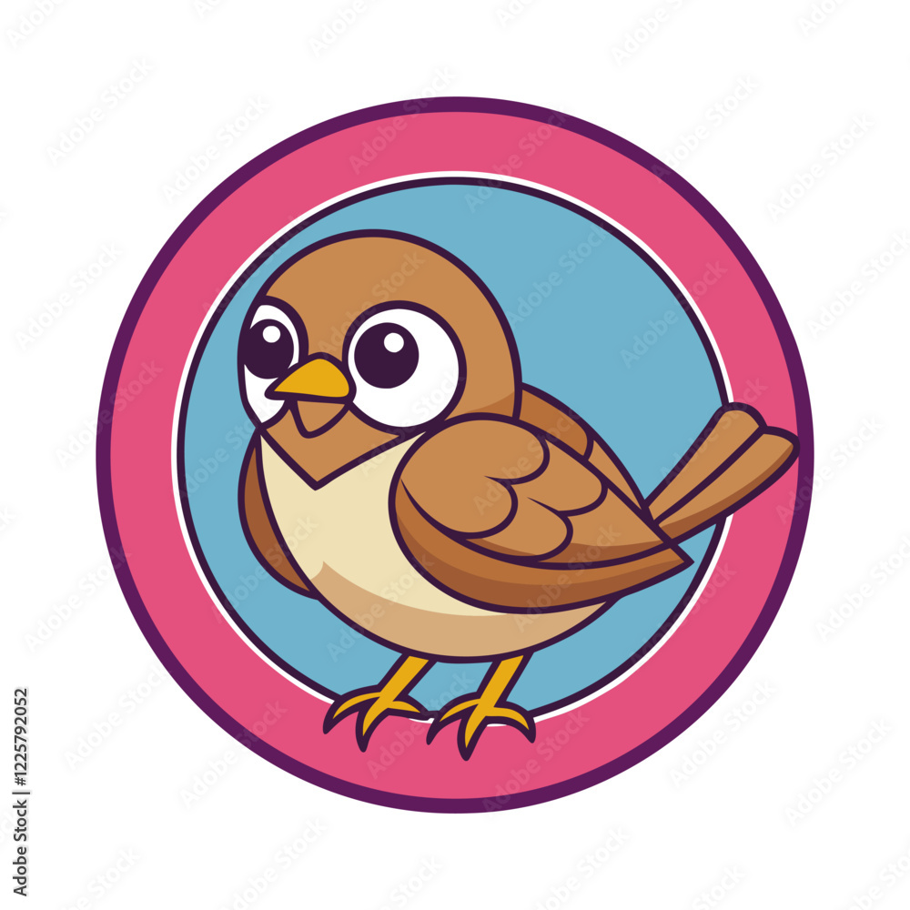 Fototapeta premium Birds Vector Illustrations with White Background - Cartoons, Clipart, Line Art Designs