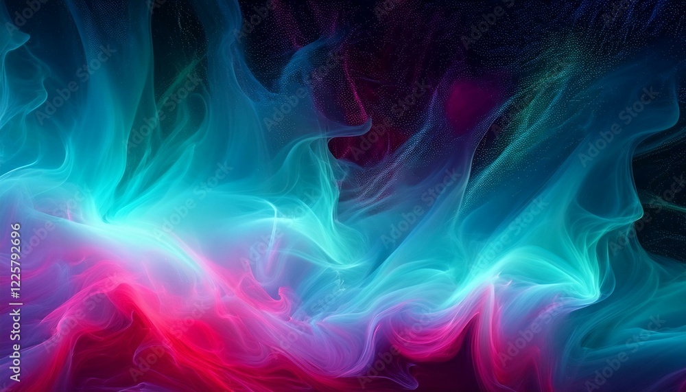 Fototapeta premium 오로라보다 화려한 색상의 플라즈마 구름이 우주를 채운 장면