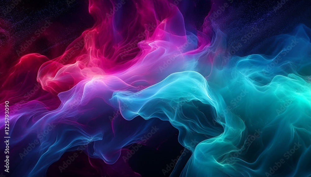 Fototapeta premium 오로라보다 화려한 색상의 플라즈마 구름이 우주를 채운 장면