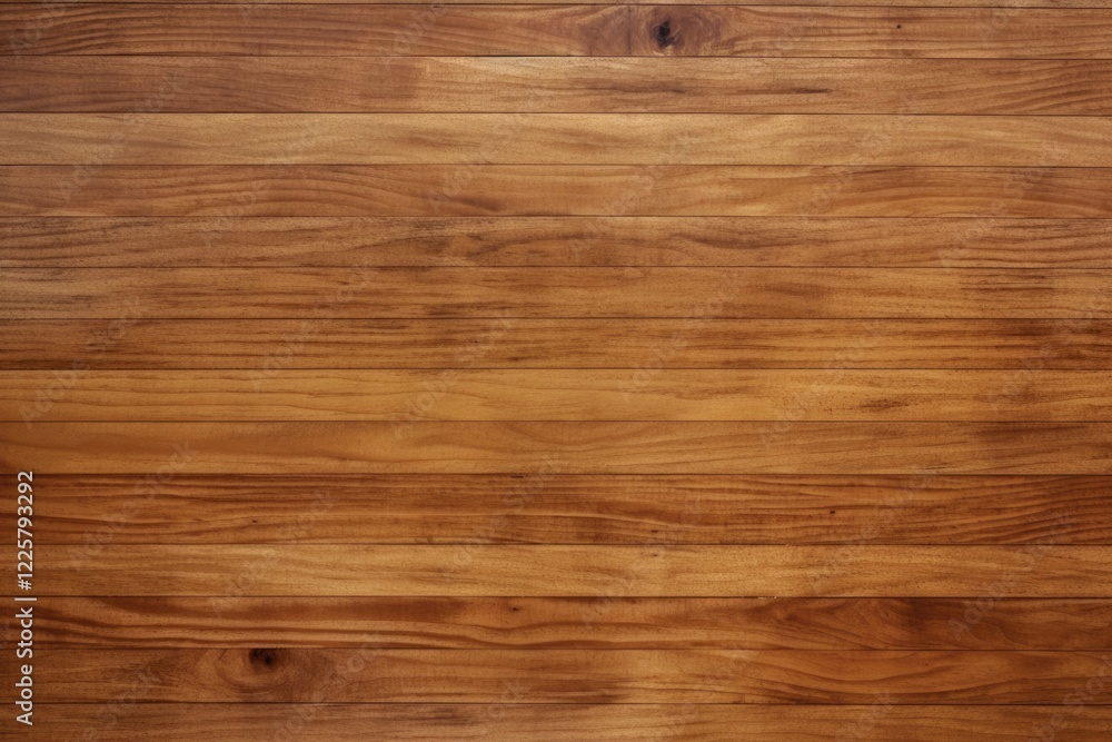 Fototapeta premium Up High View of Hardwood Basketball Court Floor with Strips and Knots in Vibrant Color Image
