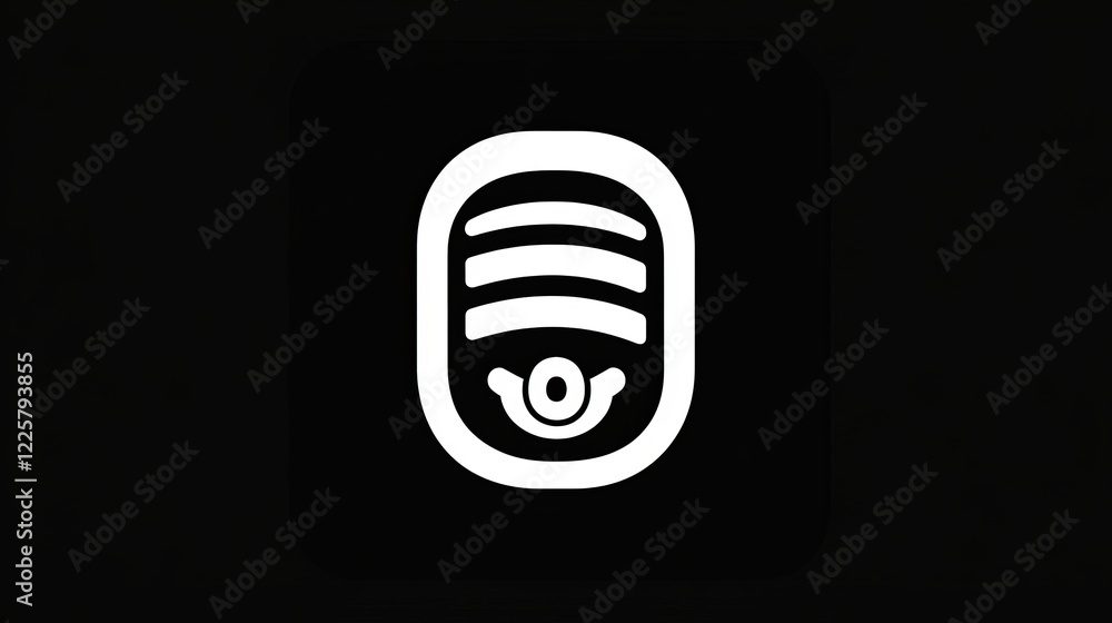 Podcast icon on white background Podcast icon on white background