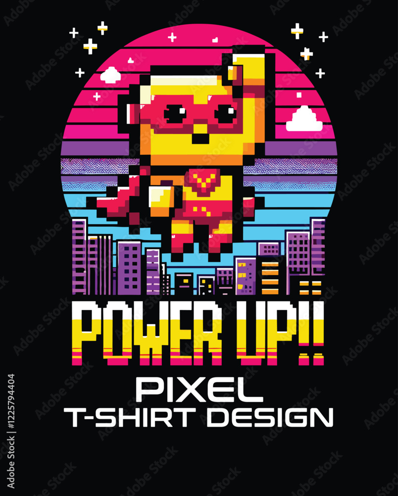 Obraz premium Pixel Vector T Shirt Design