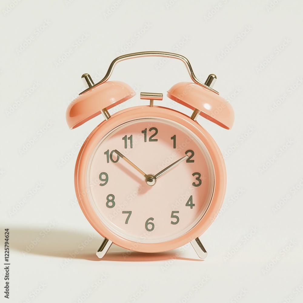 Pastel Pink Minimalist Alarm Clock for Modern Home Design Pastel Pink Minimalist Alarm Clock for Modern Home Design