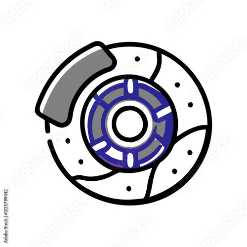 Brake pads icon for auto repair services. Concept of car repair, braking system maintenance, and vehicle parts replacement