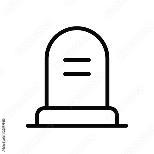 Graveyard  icon vector stock illustration