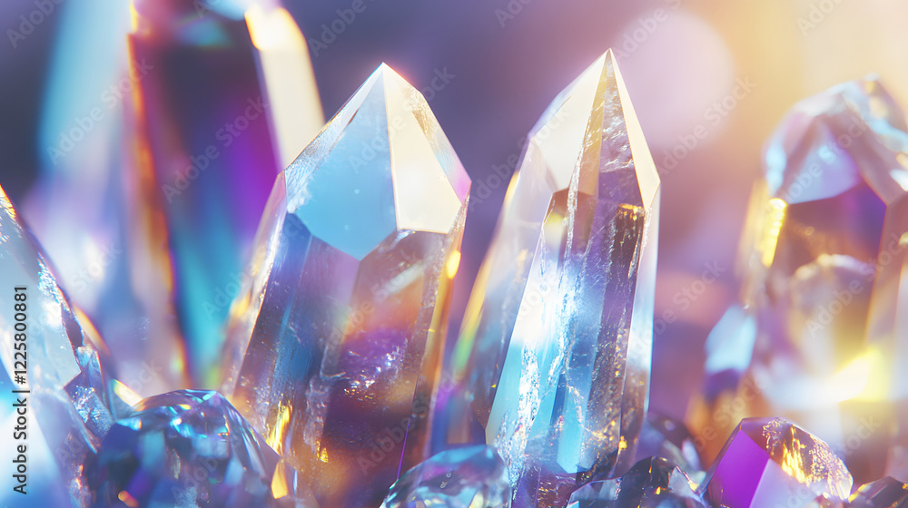 Abstract futuristic geometric crystal background, iridescent texture, faceted gem. 3d rendering.
Abstract futuristic geometric crystal background, iridescent texture, faceted gem. 3d rendering.