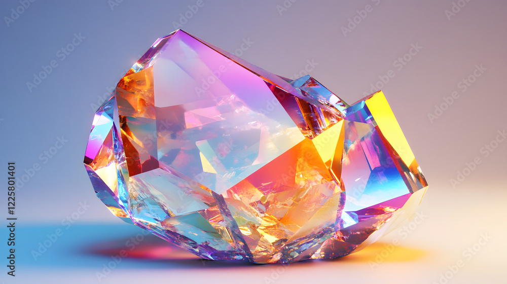 Abstract futuristic geometric crystal background, iridescent texture, faceted gem. 3d rendering.
Abstract futuristic geometric crystal background, iridescent texture, faceted gem. 3d rendering.