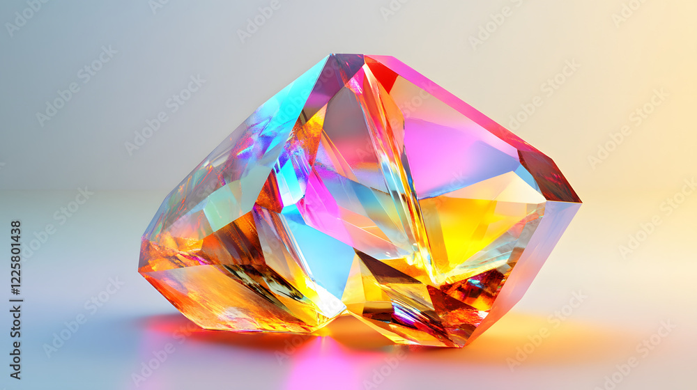 Abstract futuristic geometric crystal background, iridescent texture, faceted gem. 3d rendering.
Abstract futuristic geometric crystal background, iridescent texture, faceted gem. 3d rendering.