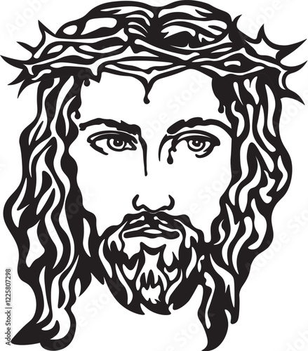 JESUS CHRIST PICTOGRAM vector CMYK ready for print