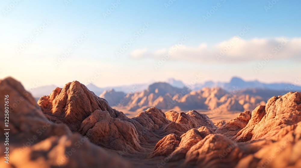 Fototapeta premium Desert Landscape at Sunrise