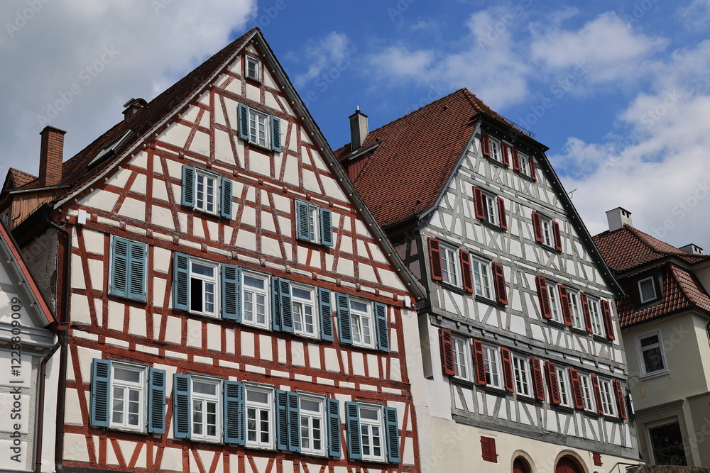 Fototapeta premium Blick in die Altstadt von Backnang in Baden-Württemberg