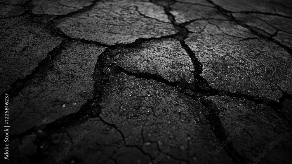 A textured, grainy asphalt surface captures the intricate details of a dark grey tarmac road A textured, grainy asphalt surface captures the intricate details of a dark grey tarmac road