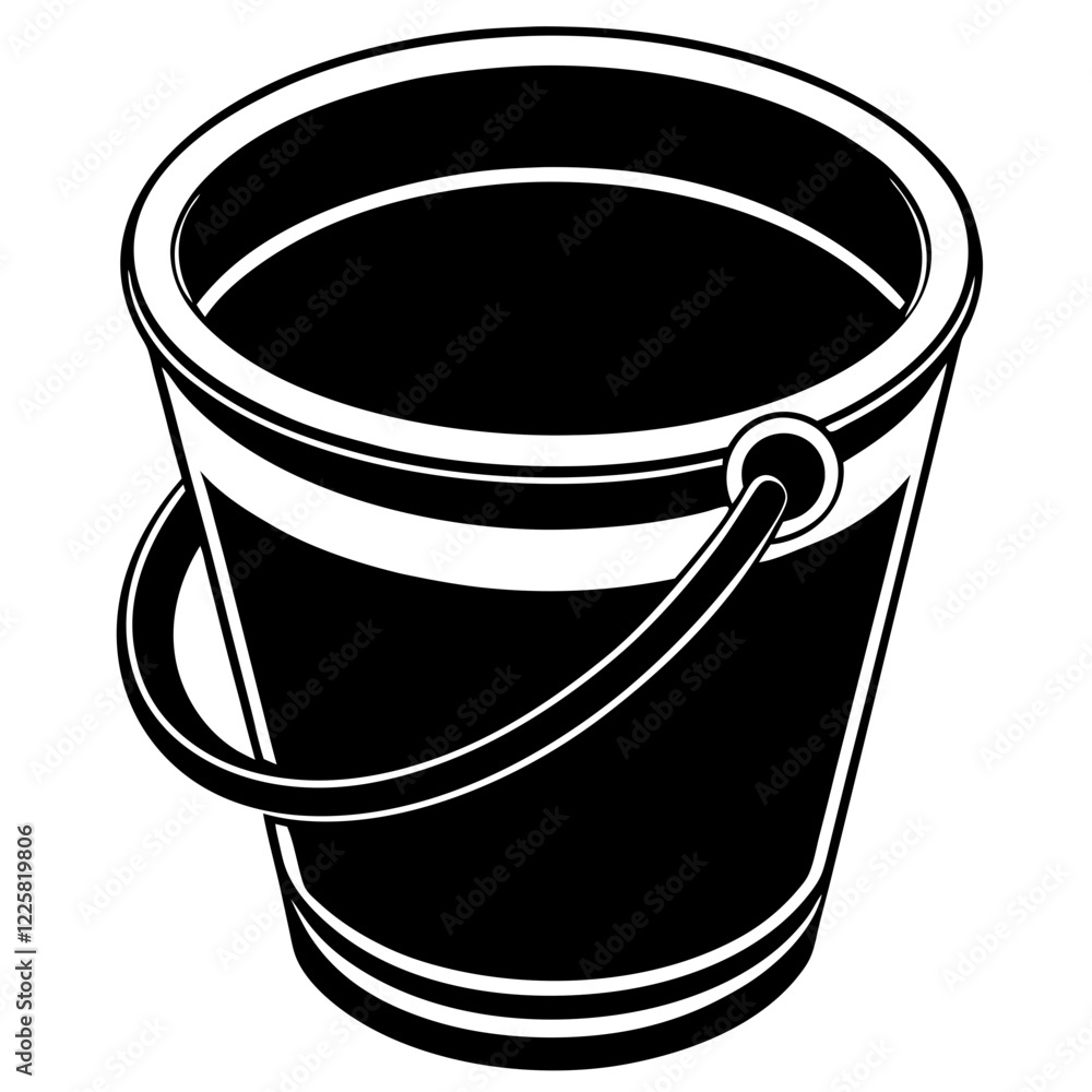 metal bucket isolated on white background metal bucket isolated on white background