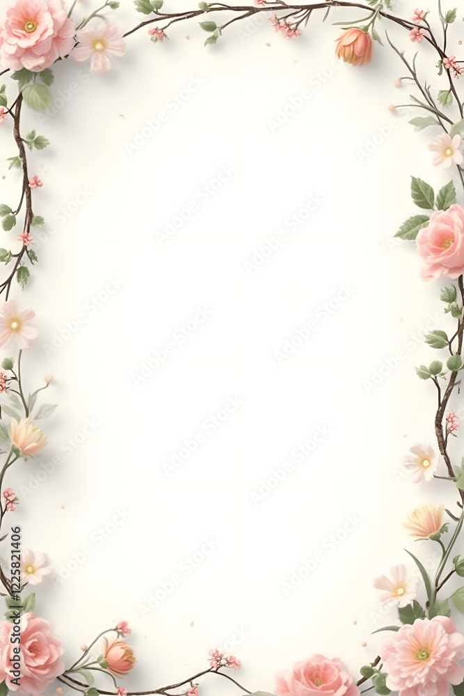 Fototapeta premium frame of roses