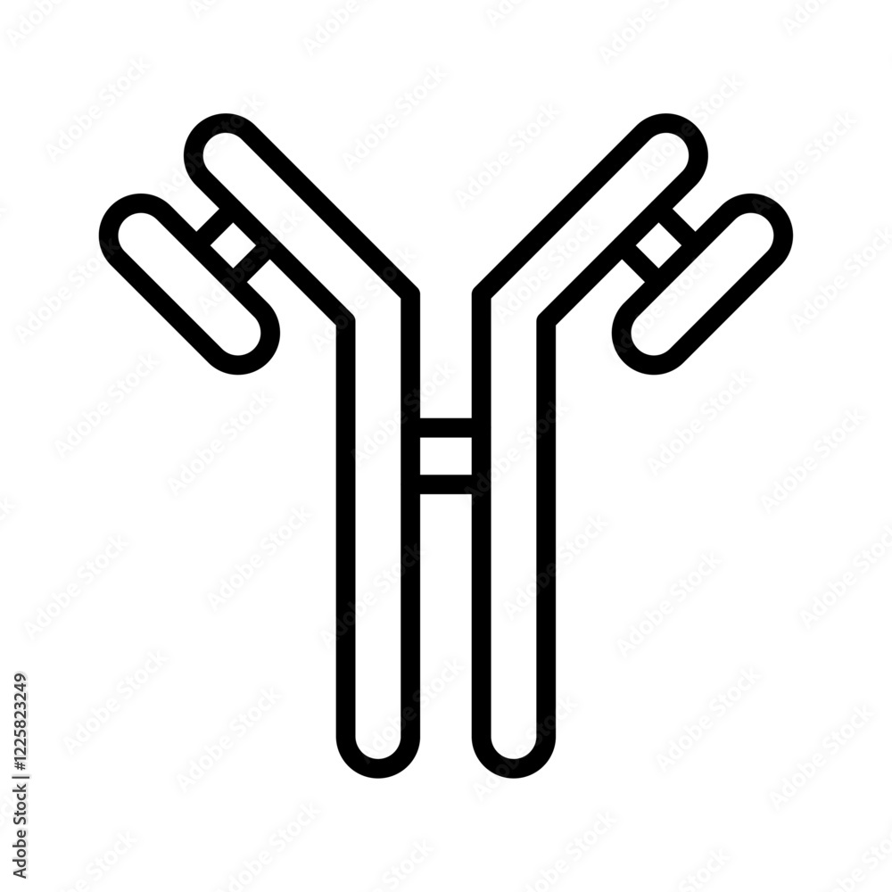 Antibody icon outline set sign Antibody icon outline set sign